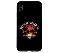 Diseño Retro de Estilo Atardecer en Siesta Key Beach, Florida, EE. UU. Carcasa para iPhone XS MAX