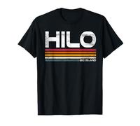 Diseño Retro de Hilo Big Island Hilo Hawaii Camiseta