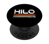 Diseño Retro de Hilo Big Island Hilo Hawaii PopSockets PopGrip Adhesivo