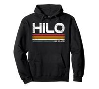 Diseño Retro de Hilo Big Island Hilo Hawaii Sudadera con Capucha