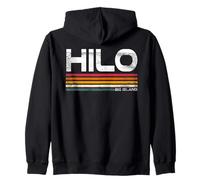 Diseño Retro de Hilo Big Island Hilo Hawaii Sudadera con Capucha