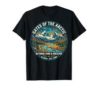 Diseño Retro de Insignia del Parque Nacional Gates of The Arctic de Alaska Camiseta