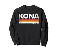 Diseño Retro de Kona Big Island Kona Hawaii Sudadera