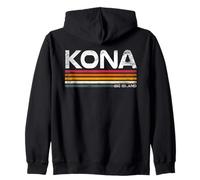 Diseño Retro de Kona Big Island Kona Hawaii Sudadera con Capucha