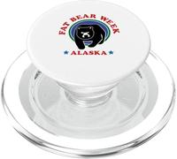 Diseño Retro de los años 90 de la Semana de Fat Bear de Alaska, celebra Osos Fuertes PopSockets PopGrip para MagSafe