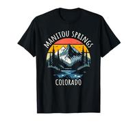 Diseño Retro de montaña de Manitou Springs, Colorado, EE. UU. Camiseta