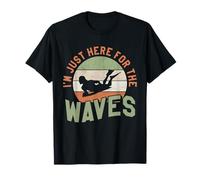 Diseño Retro de Olas de Bodyboard: Solo Estoy aquí para Las Olas Camiseta