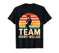 Diseño Retro de pájaro Carpintero con factura de Marfil del Equipo Camiseta