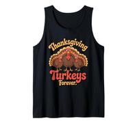 Diseño Retro de Pavo de Acción de Gracias para Siempre Camiseta sin Mangas