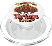 Diseño Retro de Pavo de Acción de Gracias para Siempre PopSockets PopGrip para MagSafe