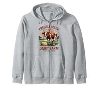 Diseño retro de queso: celebra la granja de quesos Sudadera con Capucha