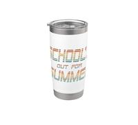 Diseño retro de vacaciones de verano para profesor último día de escuela Vaso térmico de acero inoxidable de doble pared