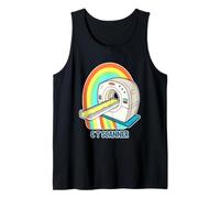 Diseño retro del escáner CT del arco iris Camiseta sin Mangas