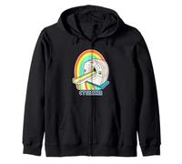 Diseño retro del escáner CT del arco iris Sudadera con Capucha