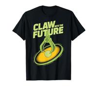 Diseño Retro del Espacio Arcade con Garra en el Futuro Camiseta