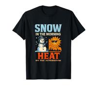 Diseño Retro del Horizonte de Chicago Snow Heat de los 80 Camiseta