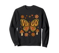 Diseño retro del zodiaco terrestre con mariposas Virgo Sudadera