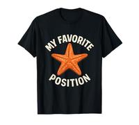 Diseño Retro Divertido de Estrella de mar de My Favorite Position Camiseta