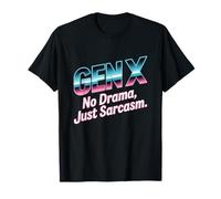 Diseño Retro Generation No Drama Just Sarcasm Camiseta