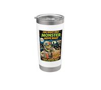 Diseño Retro Horror Zombie Cine Drive-In Monstruos Vaso térmico de acero inoxidable de doble pared