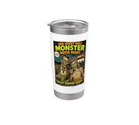 Diseño Retro Horror Zombie Cine Drive-In Monstruos Vaso térmico de acero inoxidable de doble pared