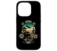 Diseño Retro Hotrod de St Johns, Arizona, EE. UU., Estilo Desierto y Puesta de Sol Carcasa para iPhone 14 Pro