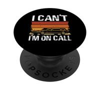 Diseño Retro I Can't I'm On Call PopSockets PopGrip Adhesivo