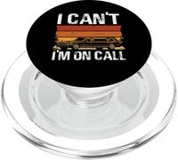Diseño Retro I Can't I'm On Call PopSockets PopGrip para MagSafe
