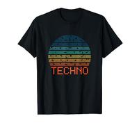 Diseño retro techno, bola de discoteca, techno rave, fiesta Camiseta