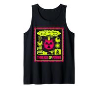 Diseño Retro Threads of Power Neon Nuclear Camiseta sin Mangas