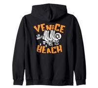 Diseño Retro Vintage de Venice Beach California Sudadera con Capucha