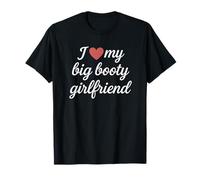 Diseño romántico con Texto en inglés I Heart My Big Booty Girlfriend Camiseta