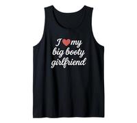 Diseño romántico con Texto en inglés I Heart My Big Booty Girlfriend Camiseta sin Mangas
