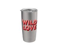 Diseño romántico de amor salvaje Vaso térmico de acero inoxidable de doble pared