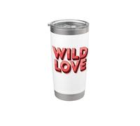 Diseño romántico de amor salvaje Vaso térmico de acero inoxidable de doble pared