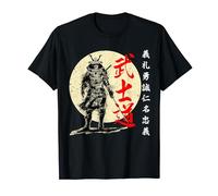 Diseño Samurai con los 7 principios del Código Bushido Camiseta