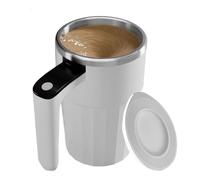 Diseño self-stirring : Effortlessly mixes coffee, té, milk, lattes, o chocolate caliente con un botón pulsador, ensuring smooth and evenly blended drinks every time, perfecto para mornings