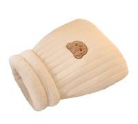 Diseño semicerrado, nido cálido para mascotas para gatos y perros, saco cambiador de 360 grados, de felpa suave, saco de dormir acogedor para todas las estaciones (blanco (estilo de plumón sintético