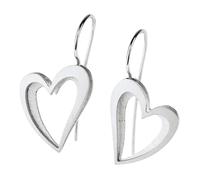 Diseño Serio Pendientes E558 Corazón Acero Inoxidable Pendientes Colgantes