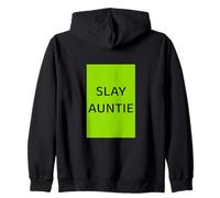 Diseño Slay Auntie LGBTQ con Orgullo y Poder Sudadera con Capucha