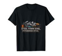 Diseño Steel Town Soul Pittsburgh City Skyline Pride Camiseta