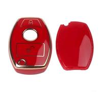 Diseño suave para TPU Shell para Mercedes para Benz Key 2 botón remoto para GLK para GLA W176 cubierta protectora y ligera (rojo)