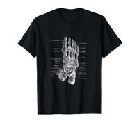 Diseño temático de podología con anatomía del pie Derecho Camiseta
