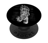 Diseño temático de podología con anatomía del pie Derecho PopSockets PopGrip Adhesivo