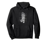 Diseño temático de podología con anatomía del pie Derecho Sudadera con Capucha