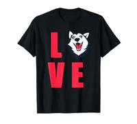Diseño temático Love Husky para amantes de los perros Camiseta
