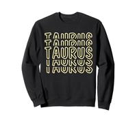 Diseño tipográfico apilado audaz del Zodiaco Tauro Sudadera