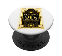 Diseño tipográfico Art Deco de los Locos años Veinte PopSockets PopGrip Adhesivo