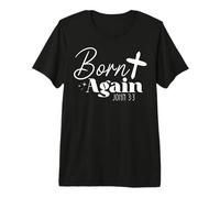 Diseño Tipográfico de Fe Espiritual Juan 3:3 Camiseta Premium