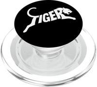 Diseño tipográfico de Silueta de tipografía de tipografía de Tigre Saltando PopSockets PopGrip para MagSafe